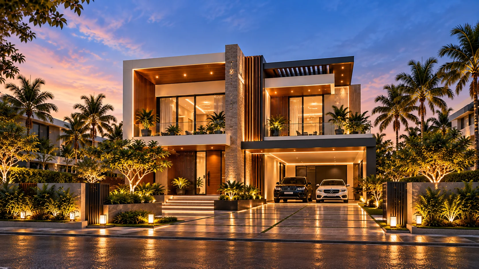 Modern duplex luxury residence
