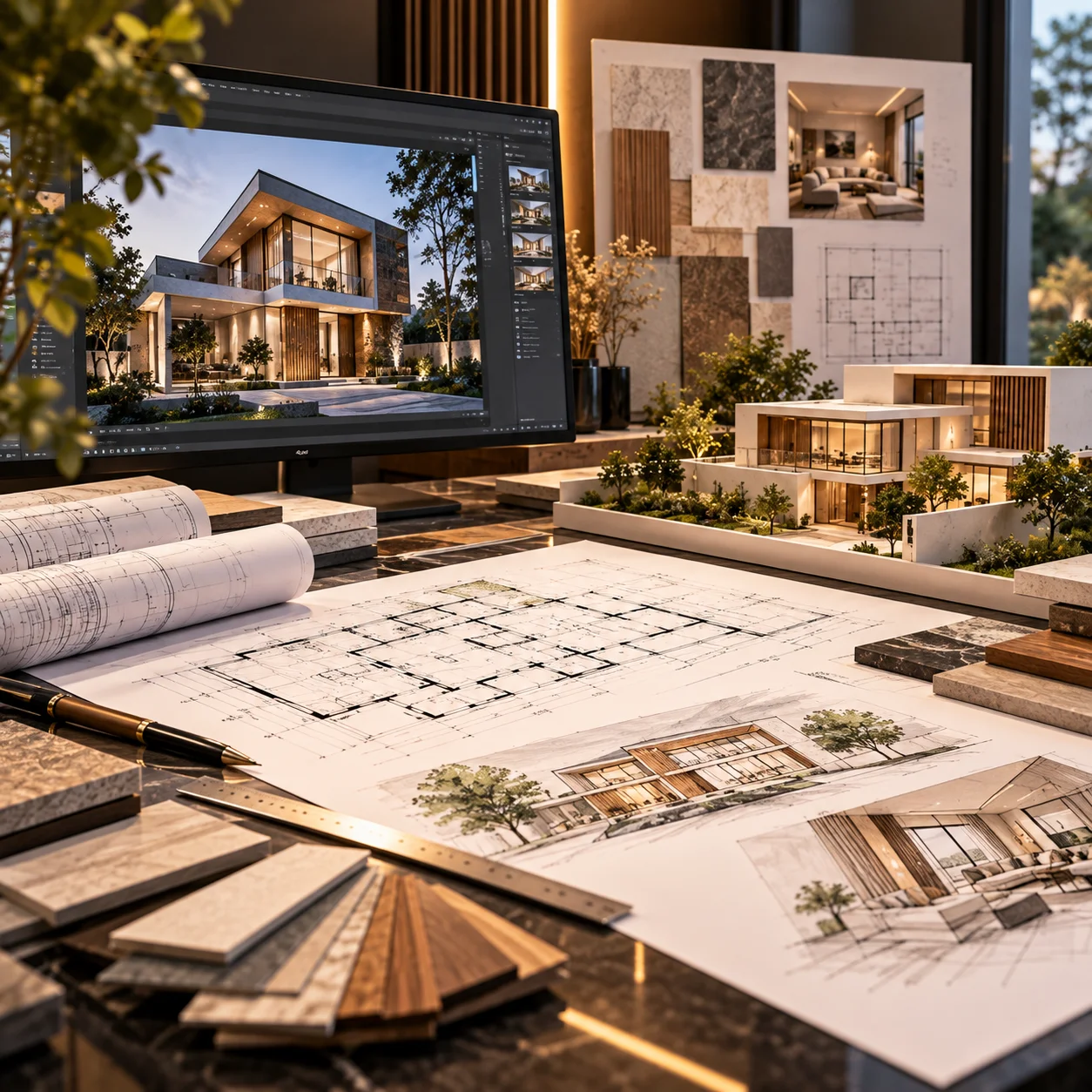 Luxury contemporary interior concept
